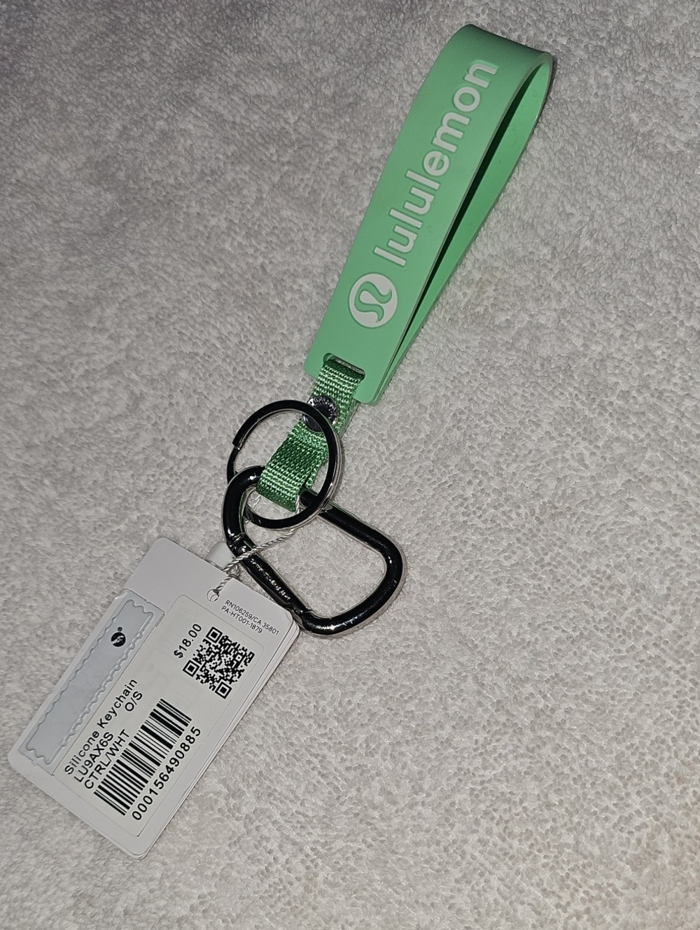 Lululemon Silicone Keychain!! Nwts CTRL/WHT! Sold Out!!